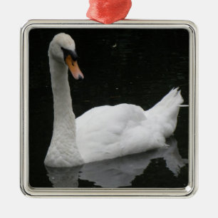 Beauful White Swan Ornament