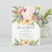 Beauful Wild Flower Bridal Shower Kaart (Staand voorkant)