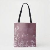 Beauful Wild Flowers Doodles Canvas tas (Voorkant)