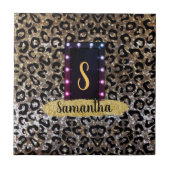 Beauful Wild Monogram Elegant Chic Tegeltje (Voorkant)