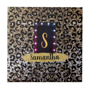 Beauful Wild Monogram Elegant Chic Tegeltje