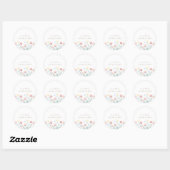 Beauful Wildflower Bouquet Birthday Ronde Sticker (Vel)