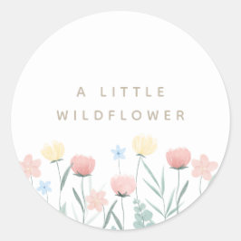 Beauful Wildflower Bouquet Birthday Ronde Sticker
