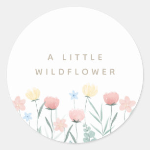 Beauful Wildflower Bouquet Birthday Ronde Sticker