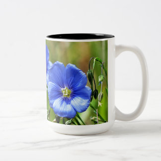 Beauful Wildlfowers Blooming Kananaskis Tweekleurige Koffiemok