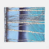 Beauful Winter Birch Fleece Deken (Voorkant (Horizontaal))