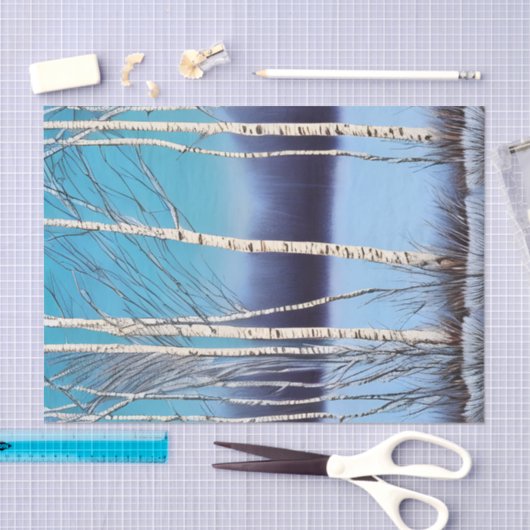 Beauful Winter Birch Tissuepapier (Craft)