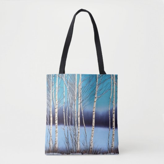 Beauful Winter Birch Tote Bag (Voorkant)