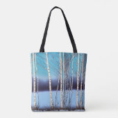 Beauful Winter Birch Tote Bag (Achterkant)