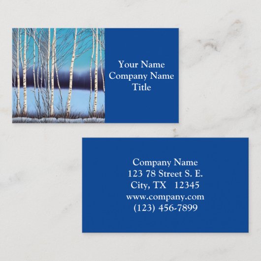 Beauful Winter Birch Visitekaartje (Voorkant / Achterkant)