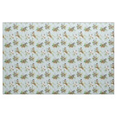 Beauful Winter Bird en Flowers Stof (Fat Quarter)