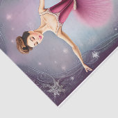 Beauful Winter Brunette Ballerina Pink Paars Tissuepapier (Detail)