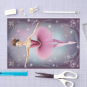 Beauful Winter Brunette Ballerina Pink Paars Tissuepapier (Craft)
