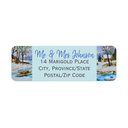 Beauful Winter Countryside Label (Voorkant)