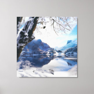 Beauful Winter Landscape AI art canvas