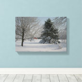Beauful Winter Scene Canvas Afdruk (Insitu (Houten vloer))