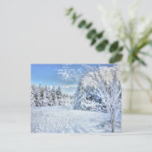 Beauful Winter Snow Forest Scene Briefkaart (Staand voorkant)
