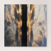 Beauful Winter Sunset over Lake Foto Legpuzzel (Horizontaal)