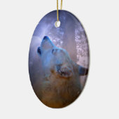 Beauful Wolf en Moon Xmas Ornament (Links)