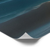 Beauful Woman Beach moonlight oceaan 4 Poster (Hoek)