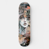 Beauful Woman Collage Persoonlijk Skateboard (Voorkant)