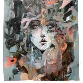 Beauful Woman Collage Shower Curtain Douchegordijn (Voorkant)