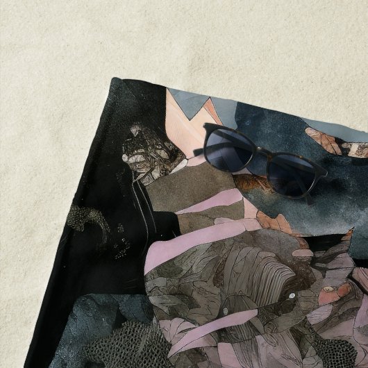 Beauful Woman Collage Strandlaken (In situ)