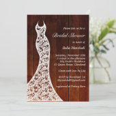 Beauful Wood Bridal Shower Invitation Kaart (Staand voorkant)