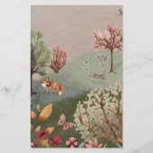 Beauful Woodland Illustration Baby Bingo Flyer (Achterkant)