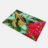 Beauful Yellow Black Butterfly Foto Welkom Deurmat (Schuin)