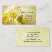Beauful Yellow Dahlia en Bible Verse James 4:8, Visitekaartje (Voorkant / Achterkant)
