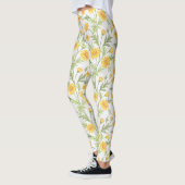 Beauful Yellow Daisy Flowers Pattern Leggings (Links)
