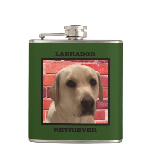 Beauful Yellow Labrador Retriever Dog Heupfles (Voorkant)