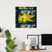 Beauful Yellow Lily Poster (Thuiskantoor)