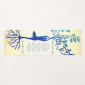 Beauful Yogi Tree Pose Vrksasana Silhouette Root Yogamat (Voorkant (horizontaal))