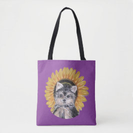 Beauful Yorkie Dog Tote Bag