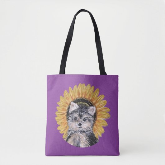 Beauful Yorkie Dog Tote Bag (Voorkant)
