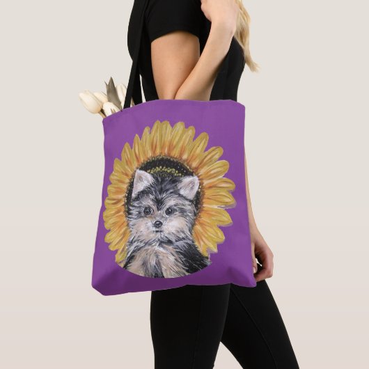 Beauful Yorkie Dog Tote Bag (Dichtbij)