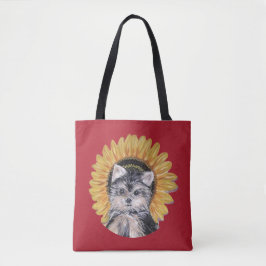 Beauful Yorkie Dog Tote Bag