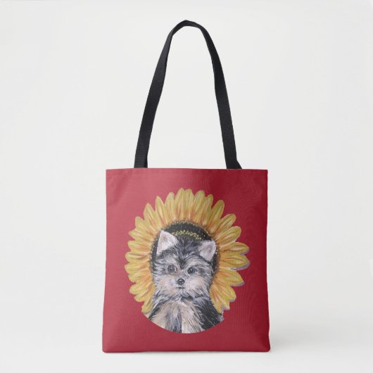 Beauful Yorkie Dog Tote Bag (Voorkant)