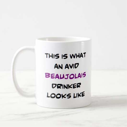 beaujolais drinker koffiemok (Links)