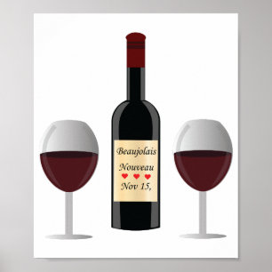 Beaujolais Nouveau Day Emar Design Poster