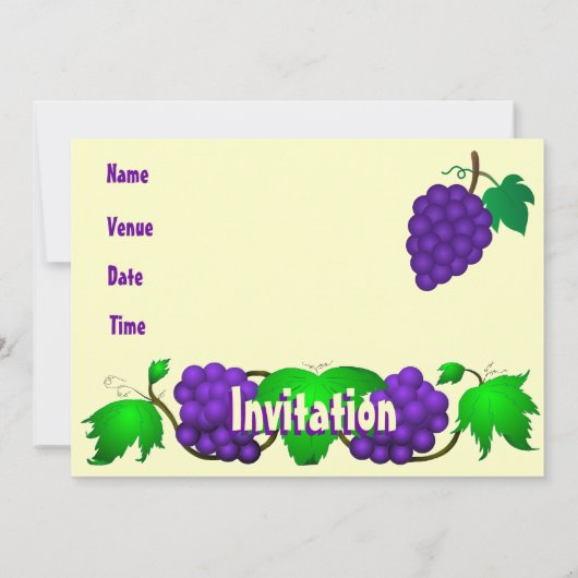 Beaujolais nouveau uitnodiging crème (Achterkant)