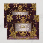 Beaumanoir Paige Victoriaans tafel nummer Kaart (Voorkant / Achterkant)