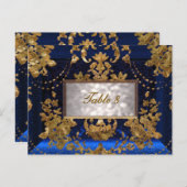 Beaumanoir Saphire Victoriaans Table Number Kaart (Voorkant / Achterkant)