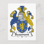 Beaumont Family Crest Briefkaart (Voorkant)