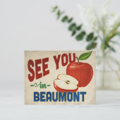 Beaumont Texas Apple - Vintage Travel Briefkaart (Staand voorkant)