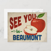 Beaumont Texas Apple - Vintage Travel Briefkaart (Voorkant / Achterkant)