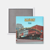 Beaumont Texas Downtown Crockett Street Magneet (Voorkant / Achterkant)