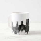 Beaumont Texas Skyline BW Koffiemok (Voorkant links)